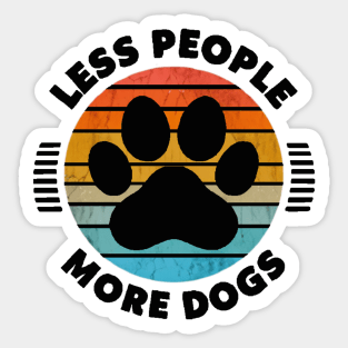 Paw Power: Less People, More Dogs Sticker